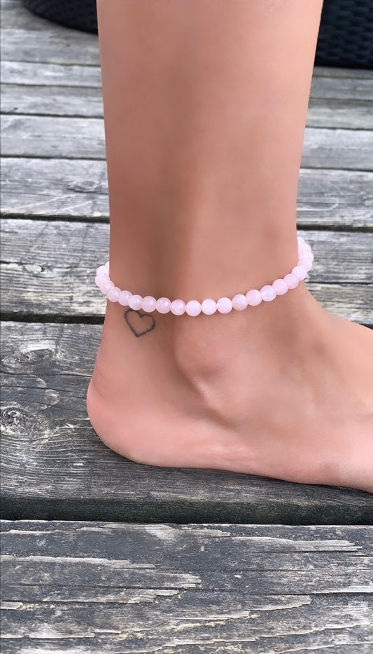 Rose Quartz Anklet