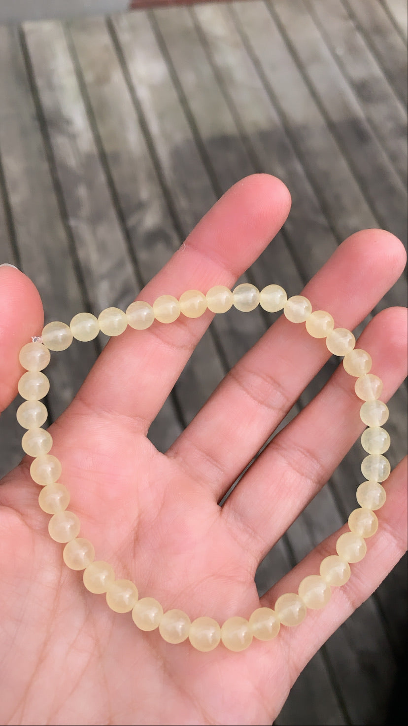 Yellow Jade Anklet