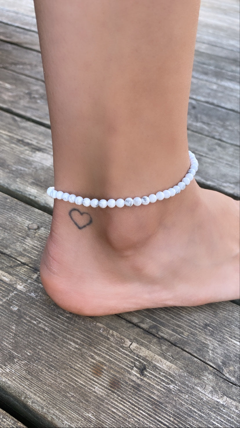 Howlite Anklet