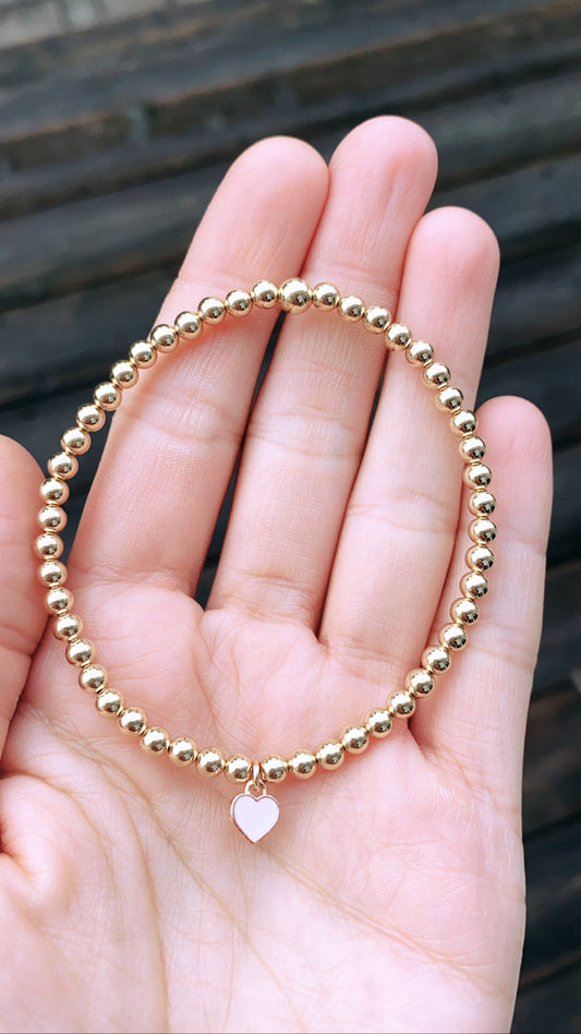 14K Gold Filled Light Pink Heart