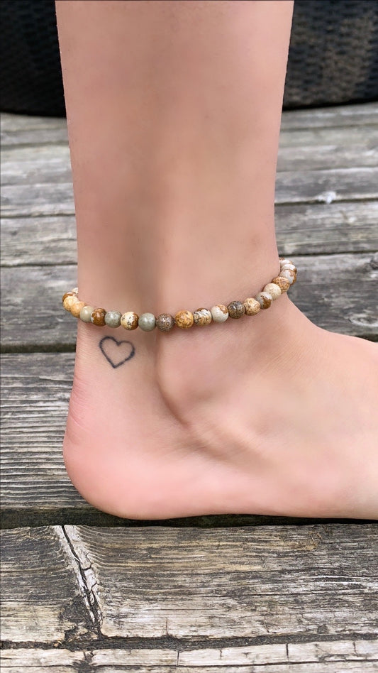 Picture Jasper Anklet