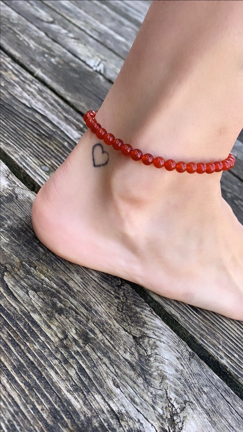 Carnelian Anklet