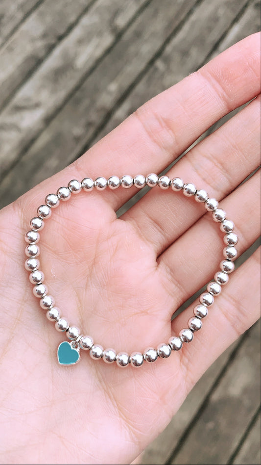 925 Sterling Silver Blue Heart