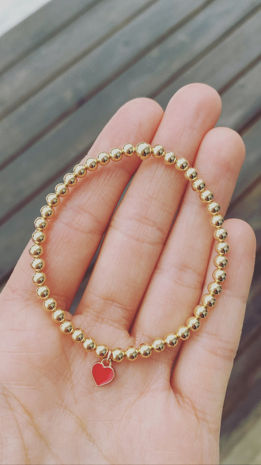 14k Gold Filled Red Heart