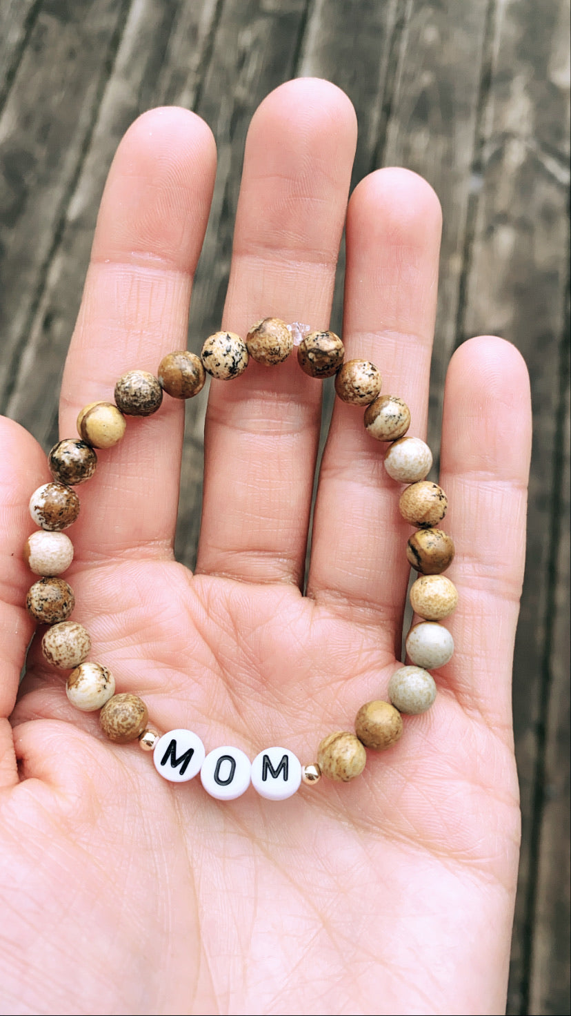 14K Gold Filled Picture Jasper MOM