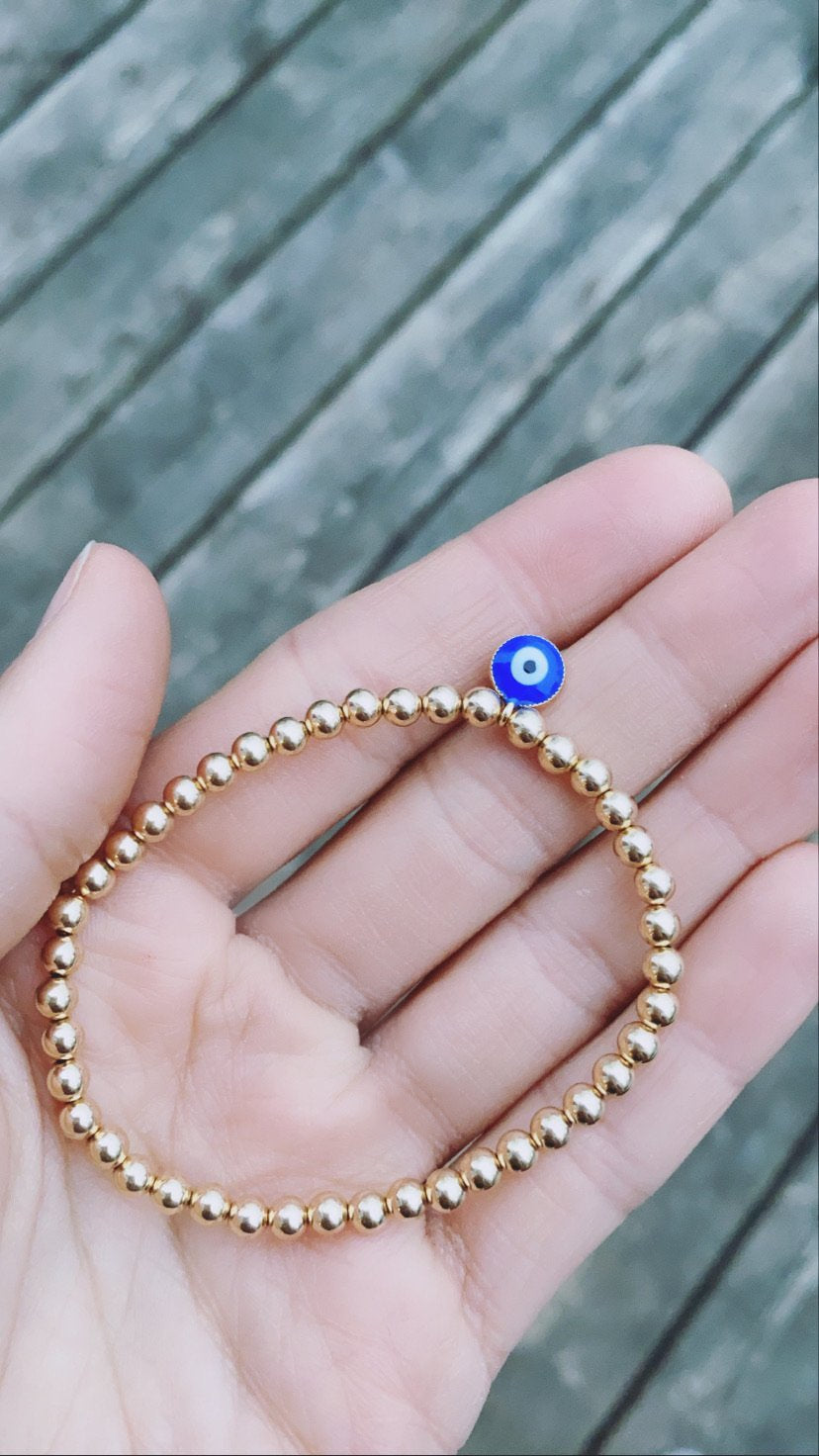 14k Gold Filled Evil Eye