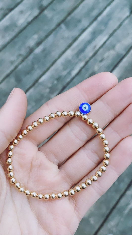 14k Gold Filled Evil Eye