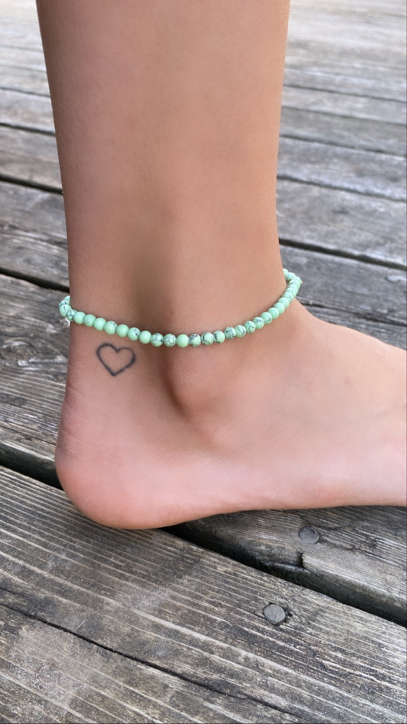 Light Green Turquoise Anklet