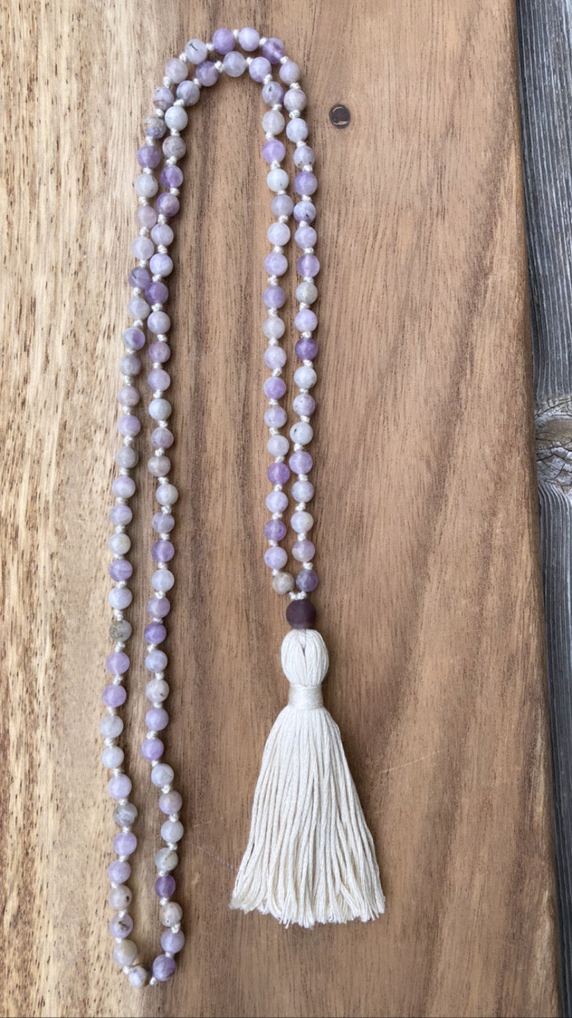 Purple Lilac Mala