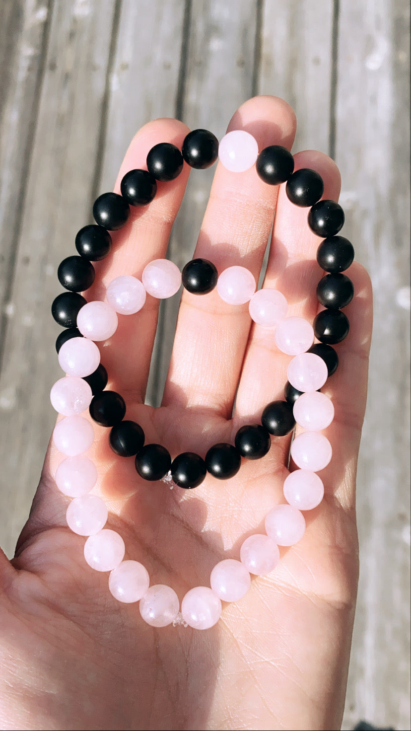 Black Onyx Rose Quartz
