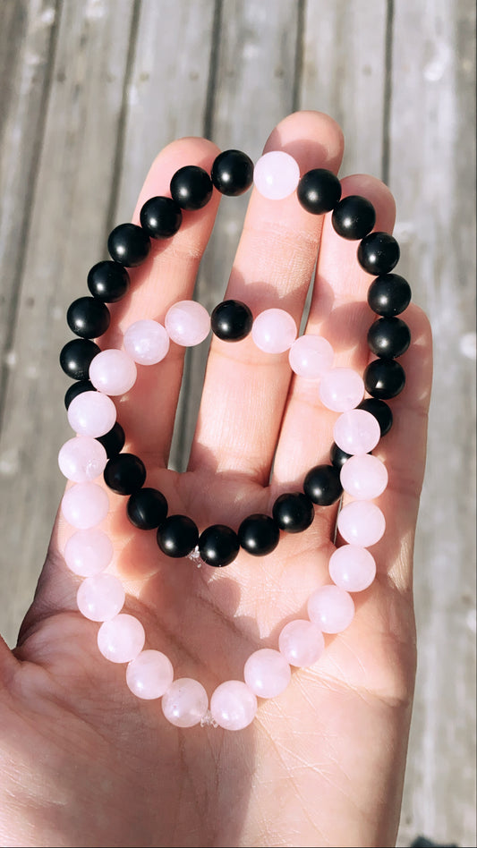 Black Onyx Rose Quartz