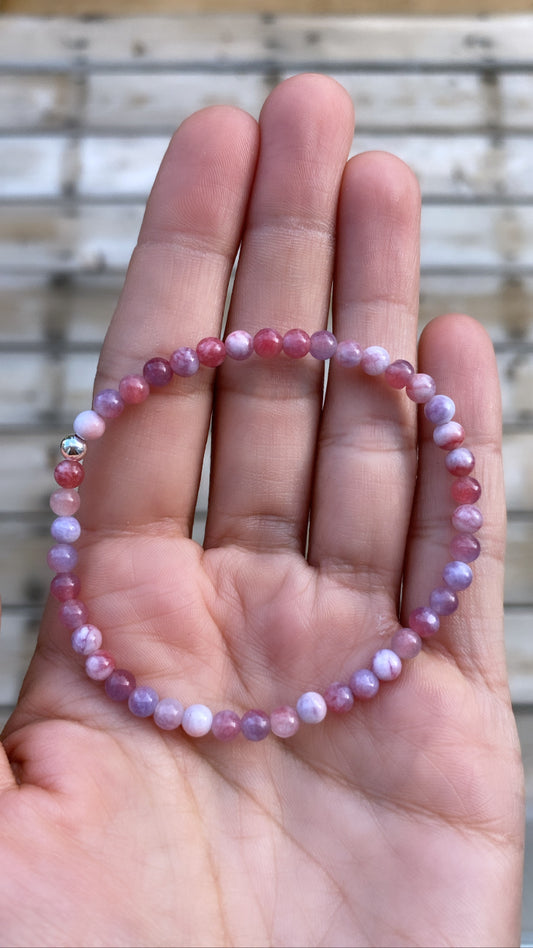 Pink Purple Jade 4mm