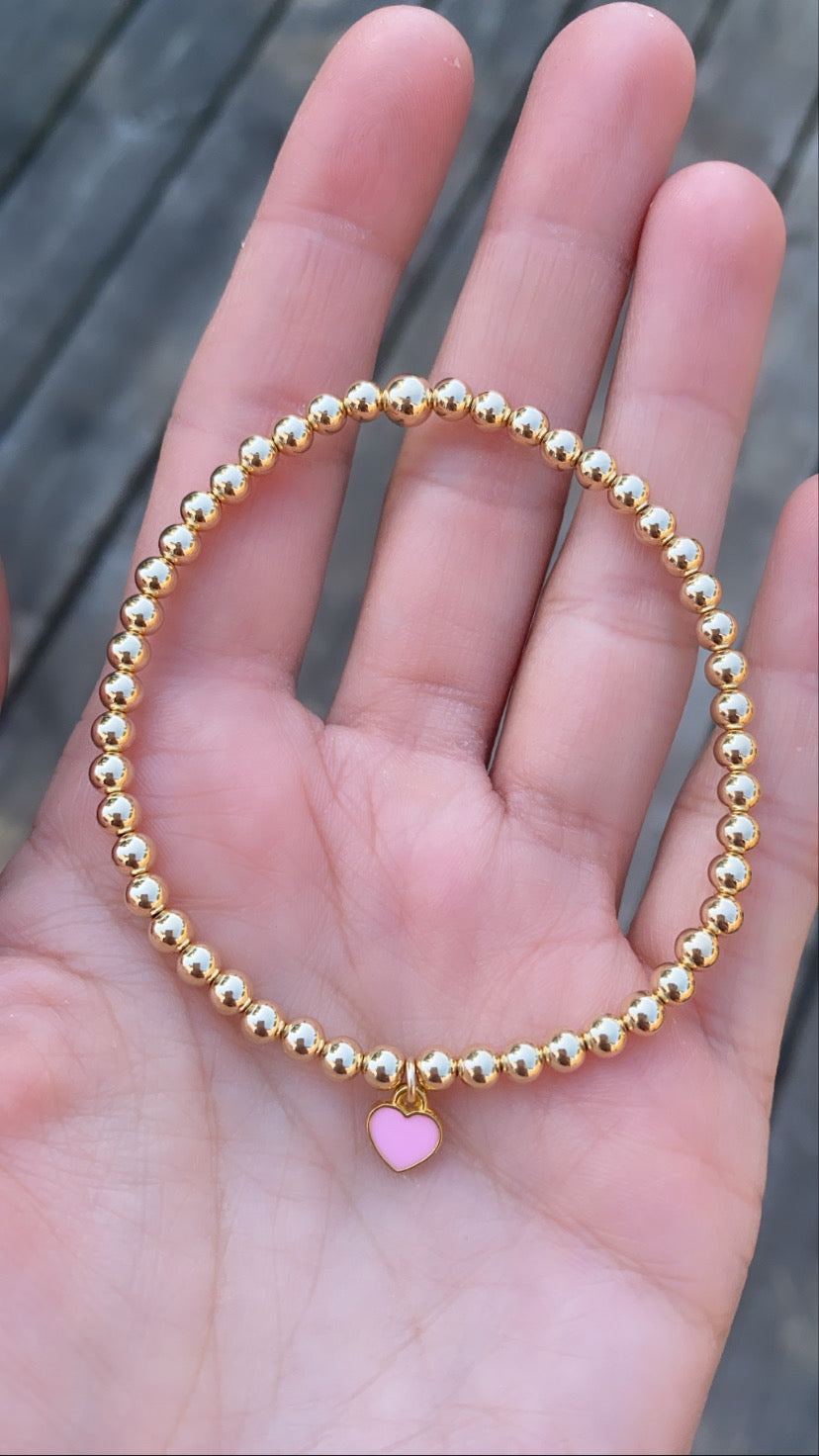 14k Gold Filled Light Pink Heart