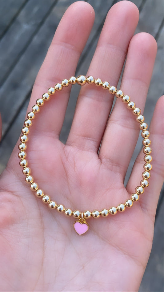 14k Gold Filled Light Pink Heart