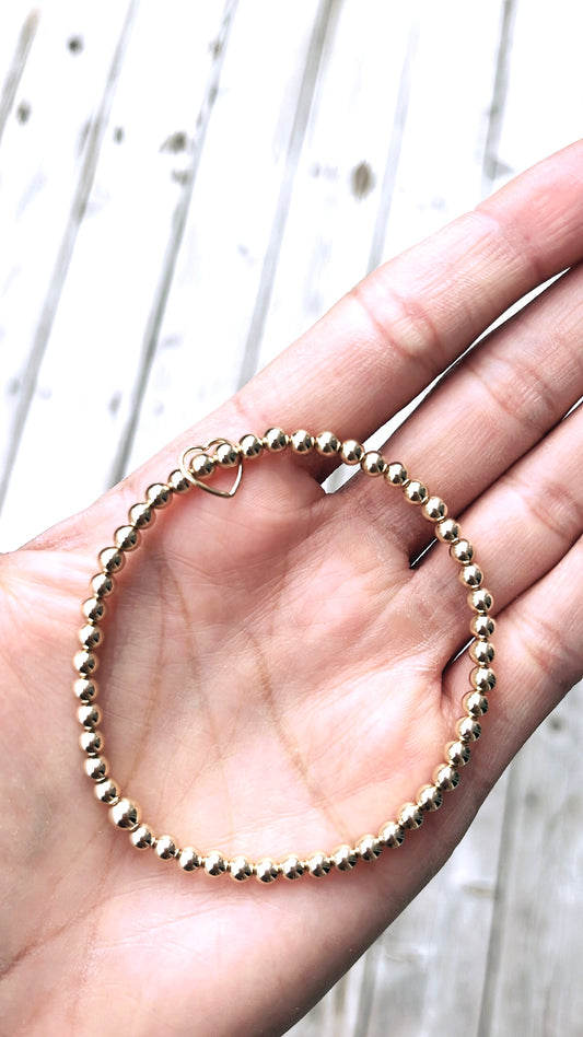 14k Gold Filled Sliding Heart