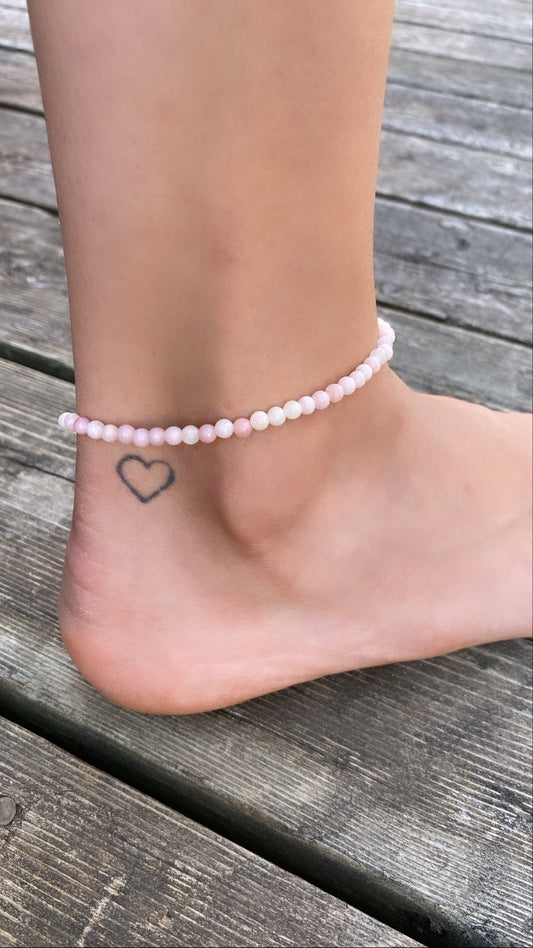 Pink Opal Anklet