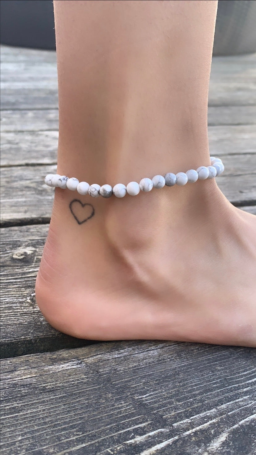 Howlite Anklet