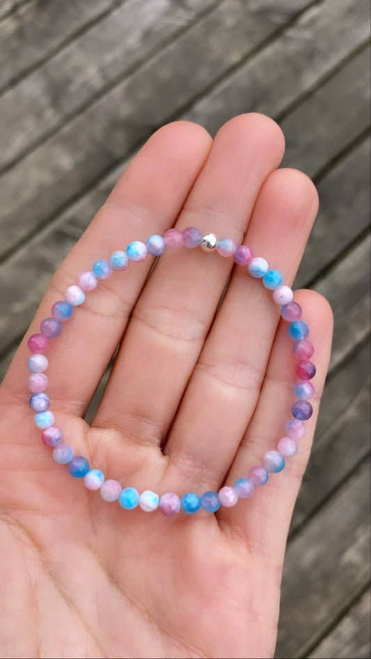 Blue Red Jade 4mm