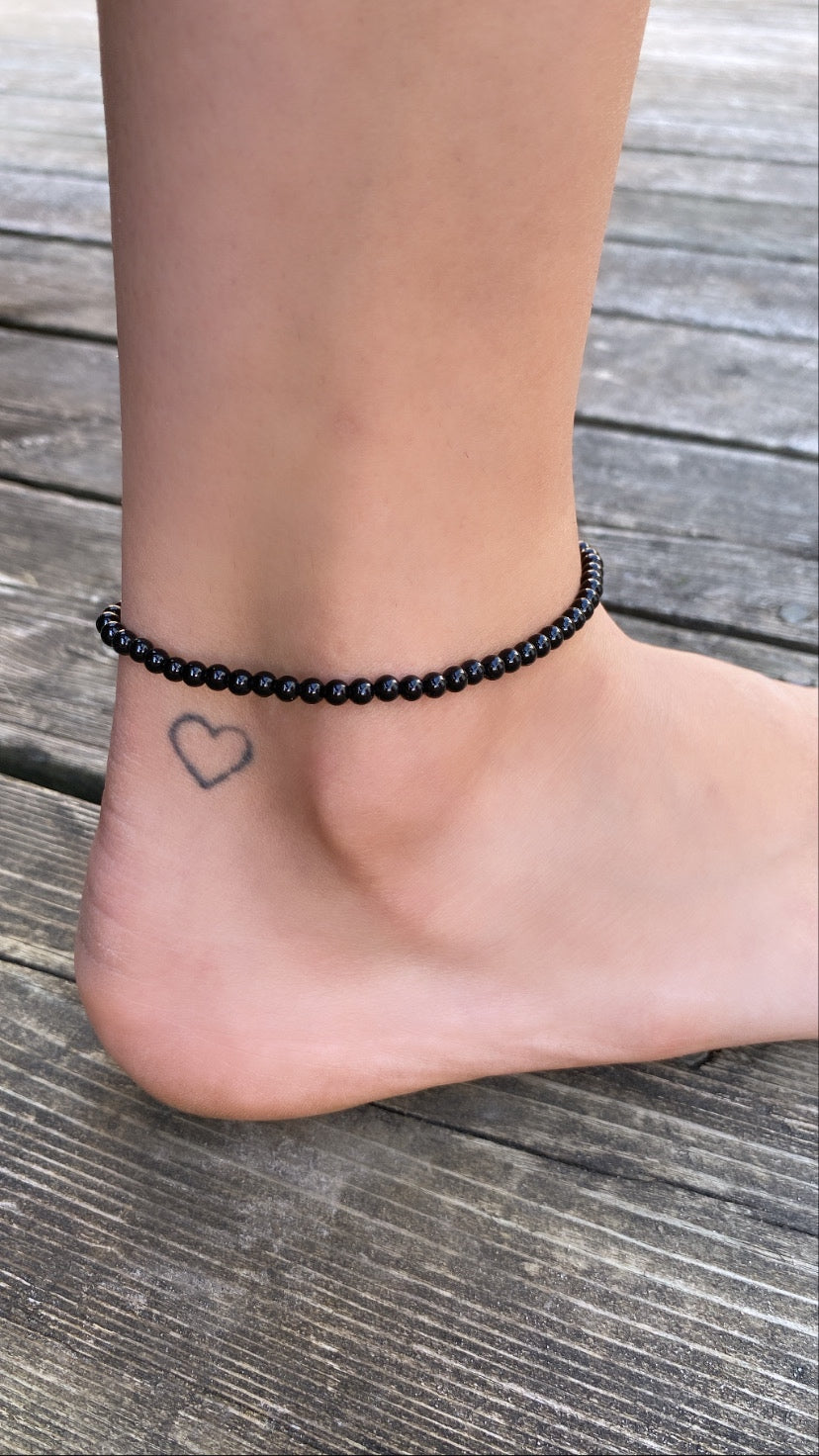 Black Onyx Anklet